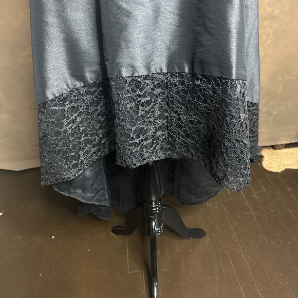 Monique Lhuillier ML Collection Black High-Low Lace Hem Gown – Size 10 - Picture 11 of 13